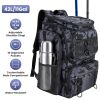 42L/11Gal Fishing Backpack Large Capacity Fishing Tackle Storage Bag with Rod Holders 16-Pocket Water-Resistant with Divider Adjustable Padded Straps